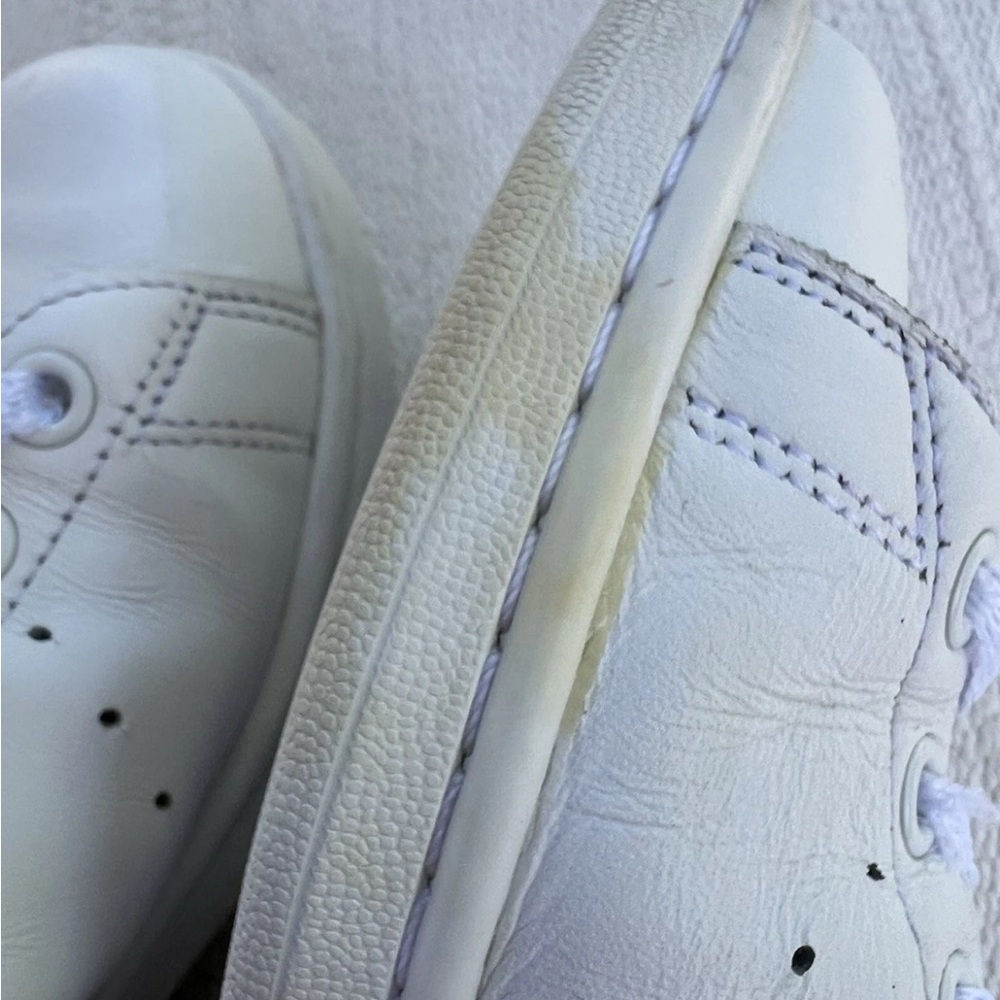Adidas Stan Smith Sneakers Big Girl Size 6 White Pink - Picture 10 of 10